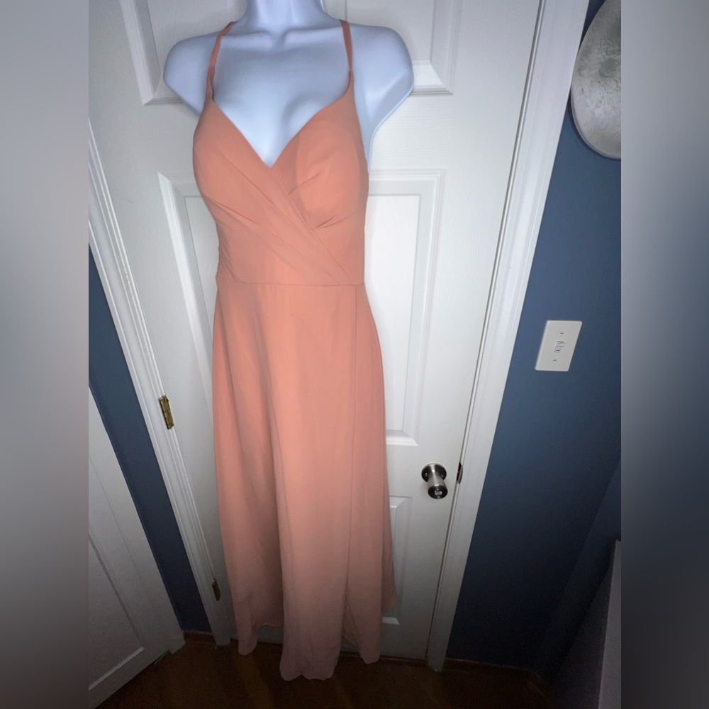 Azazie Coral Backless Dress - Picture 6 of 16